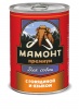 "Мамонт" Премиум влажный корм для собак класса суперпремиум Говядина с языком 0,340 кг